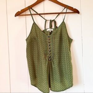 kendall k. Green Speghetti strap top. Size 2.